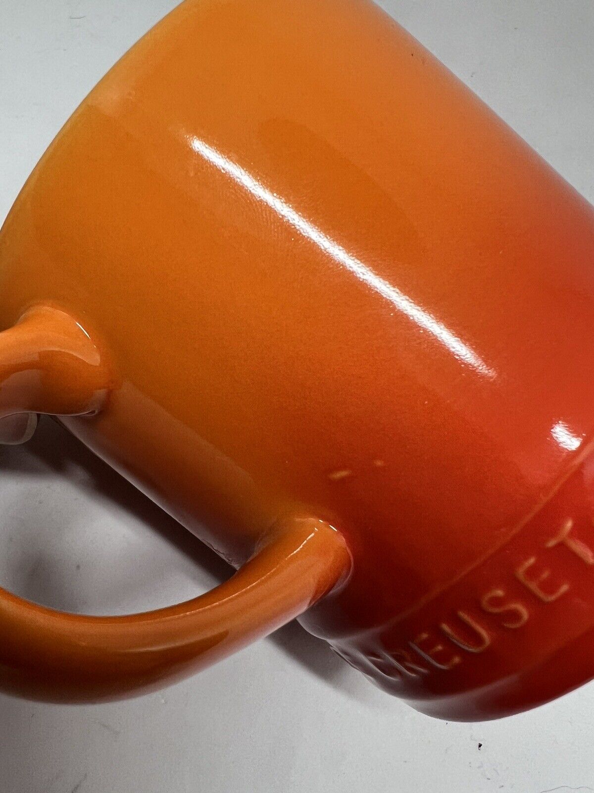 Le Creuset Stoneware 350 ML  Mug in Flame Orange Coffee Second Choix