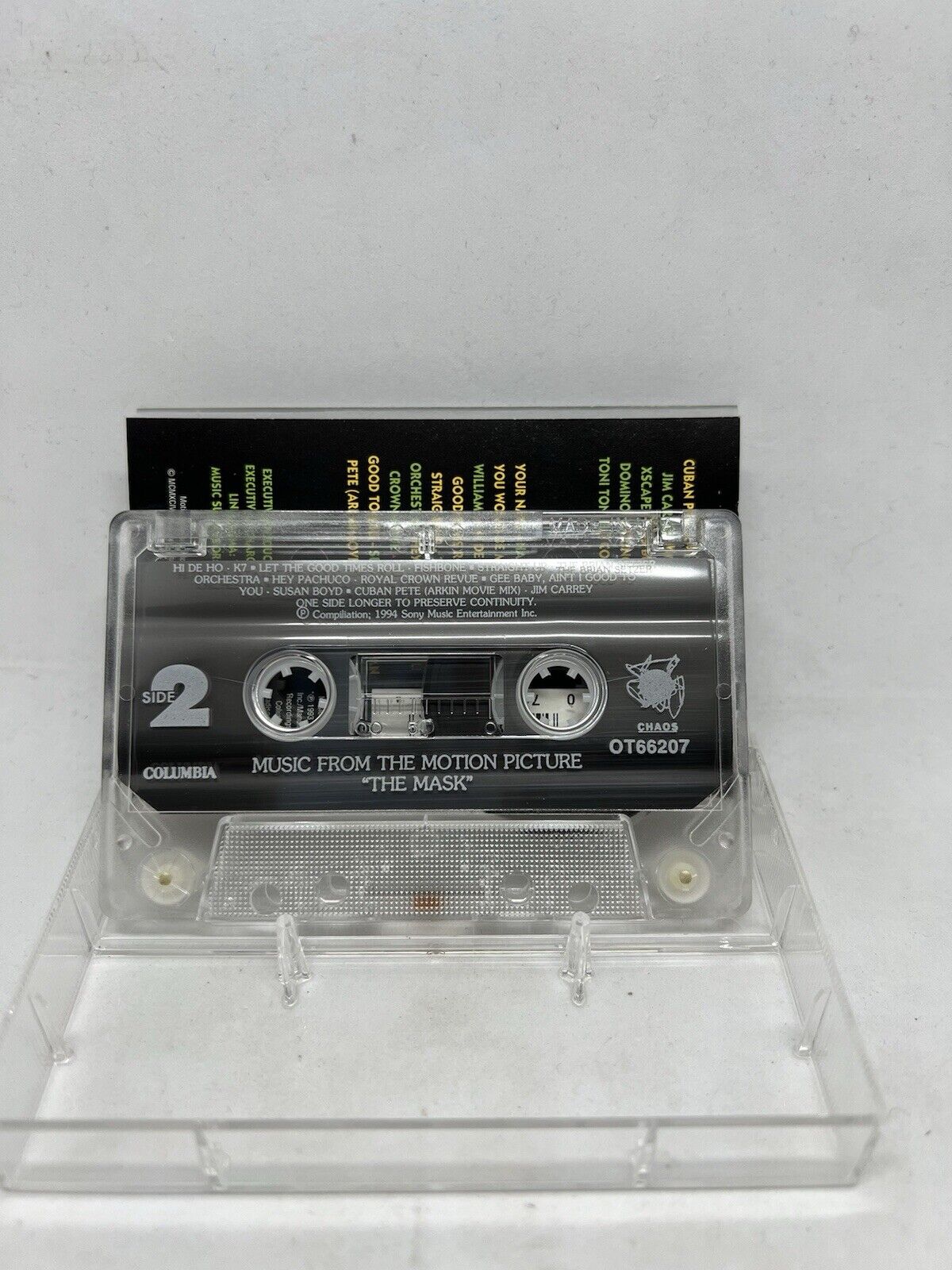 The Mask Motion Picture Soundtrack Chaos/Columbia 1994 Cassette Jim Carry