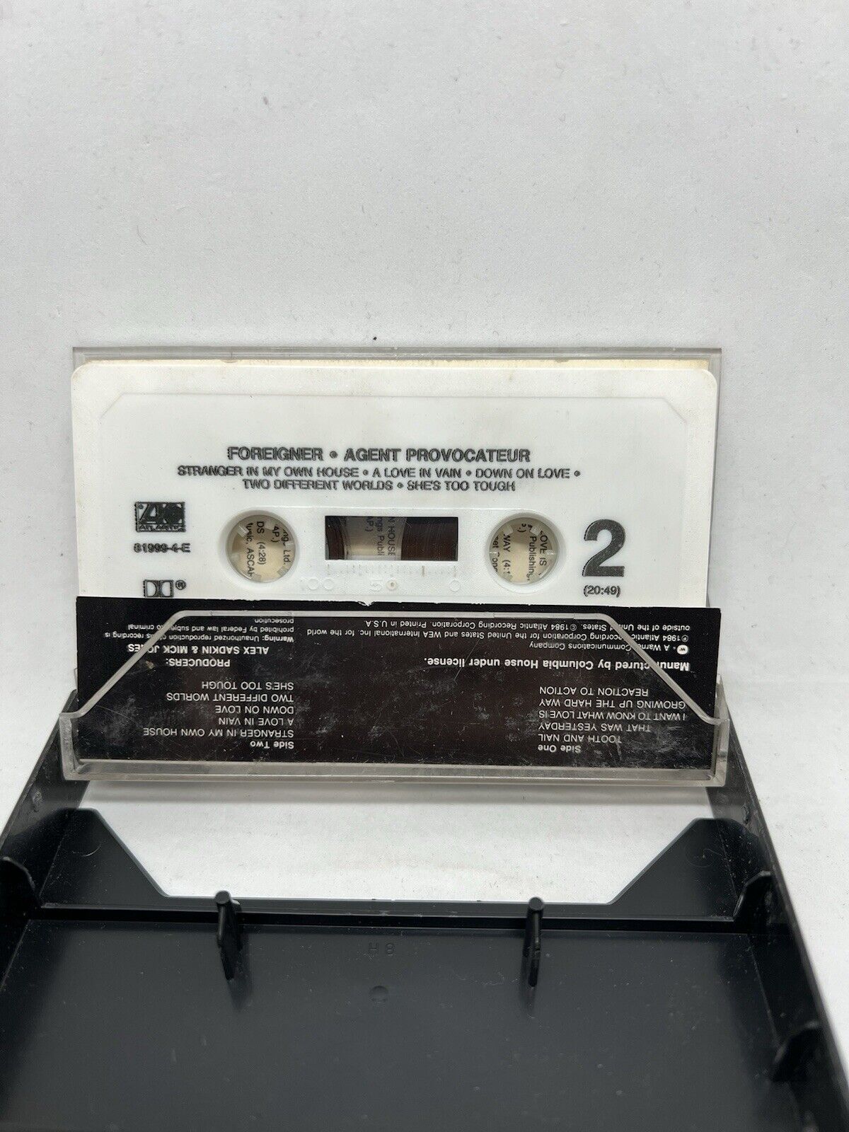 Foreigner  Agent Provocateur Cassette Atlantic Records 1984 A4-81999 Rock