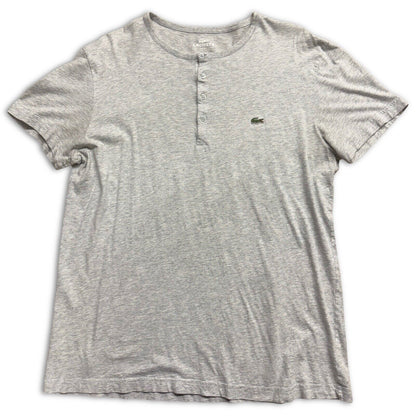 Lacoste Soft Pima Cotton Henley Button T Shirt Size 5 Large Peru Short Sleeve