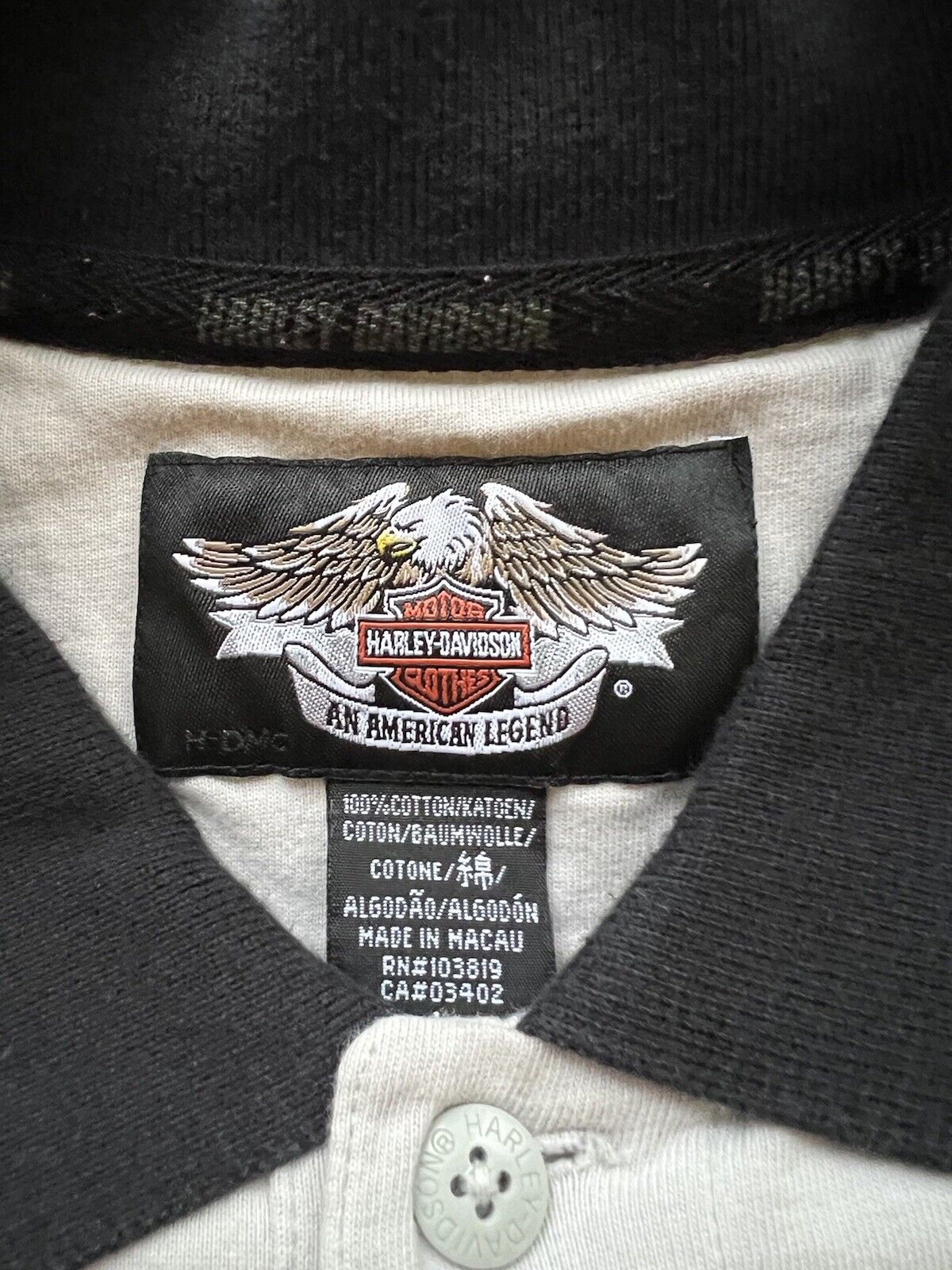 Bowler Harley Davidson Established 1903 Polo Shirt Men's Size Large SS Clean Fit