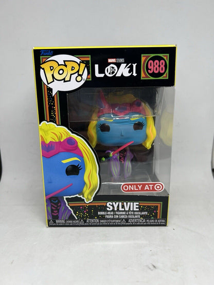 Funko Pop Loki Sylvie #988Collectible Figure In Box Black Light Target Exclusive