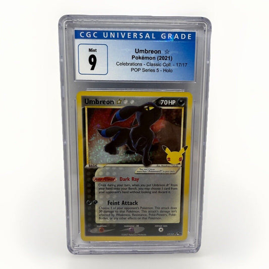 CGC 9 Umbreon Celebrations  Classic Coll - 17/17 POP Series 5 - Holo Umbreon TCG