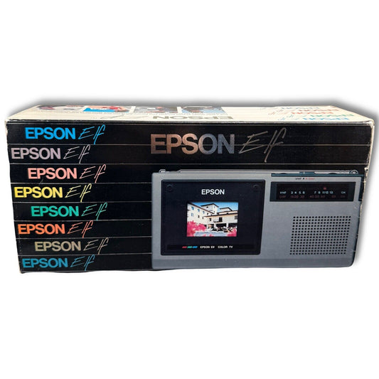 NEW Vintage Epson Elf ET-10 LCD Portable Color TV Batt Operated Power Adapter