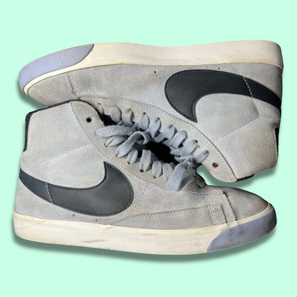 Nike SB Blazer Suede Baby Blue Gray High Size Womens Sneaker HiTop