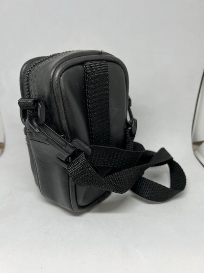 Ambico Camera Case Zip Up With Strap Black 35mm Cameras Leather Mini Backpack