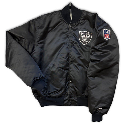 Vintage Oakland Raiders NFL Reversible Jacket Mens Large Starter Satin Bomber