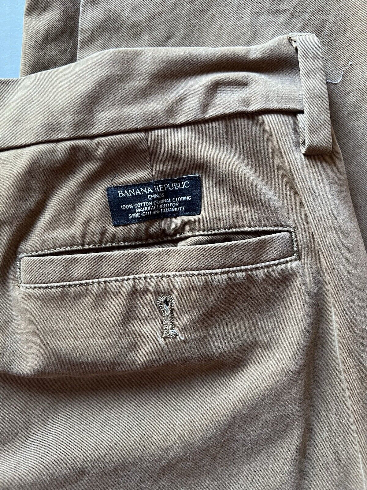 Banana Republic Emerson Chino Pants Mens 32x34 Brown Tan Khaki Straight Low Rise