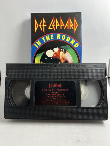 Def Leppard In the Round In Your Face 1989 VHS In Shrink OOP Live Concert