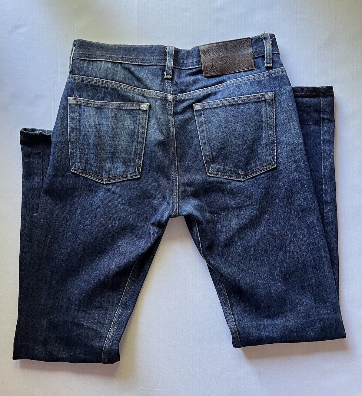 Rare Distressed Naked and Famous Weird Guy 13.5oz Indigo Denim Cotton 01x173 32