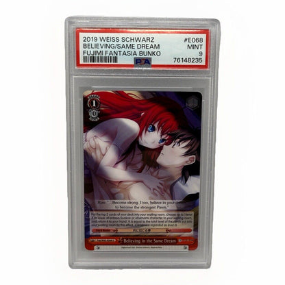 2019 PSA WEISS SCHWARZ BELIEVING/SAME DREAM FUJIMI FANTASIA BUNKO #E068 MINT 9