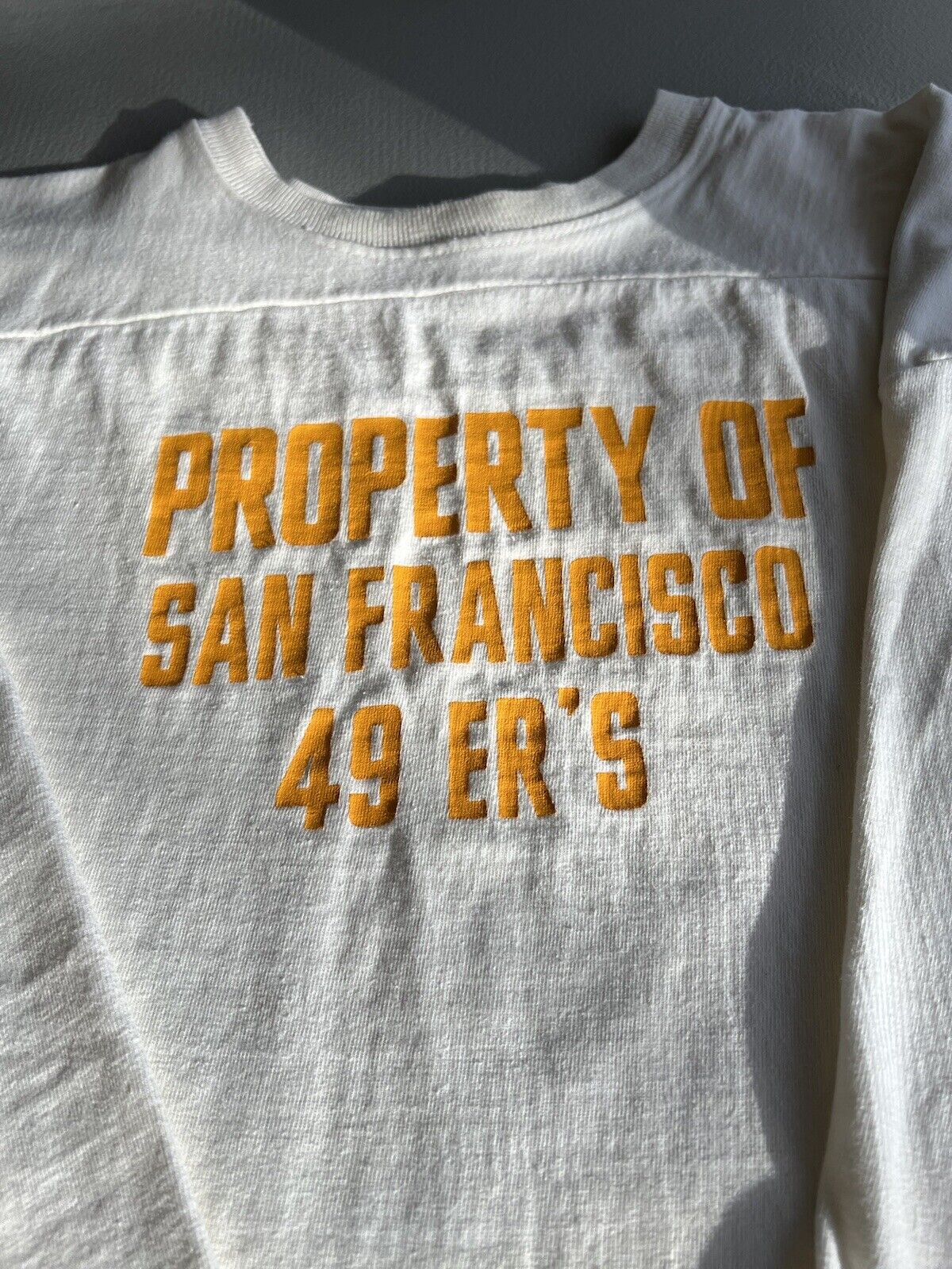 Vintage 49ers Property Of San Francisco Shirt. Rare Single Stitch Long Sleeve