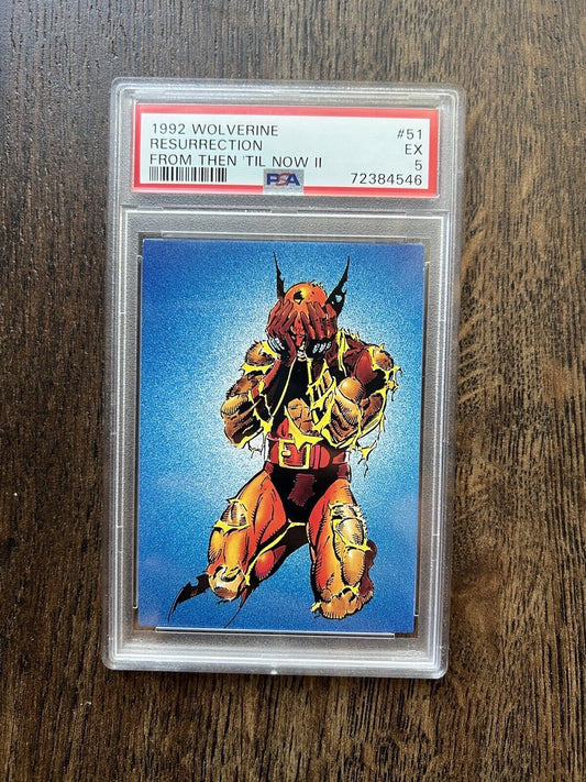 RARE PSA 5 EX 1992 Wolverine From Then Til Now #51 - Resurrection. Crying.