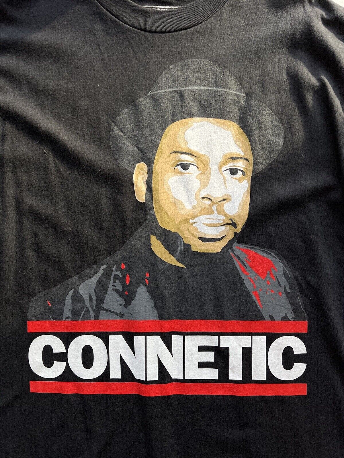 Connetic Run DMC Mens Black Crewneck Streetwear Graphic Tshirt. Rap Tee Hip Hop