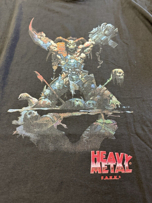 Vintage Heavy Metal FAKK 2 T-Shirt Comic Music Eye-Dye Tag Mens XL Graphic Top