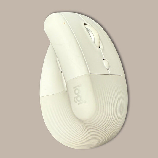 Logitech Lift Vertical Ergonomic Mouse, Wireless - White Comfort Grip Hold