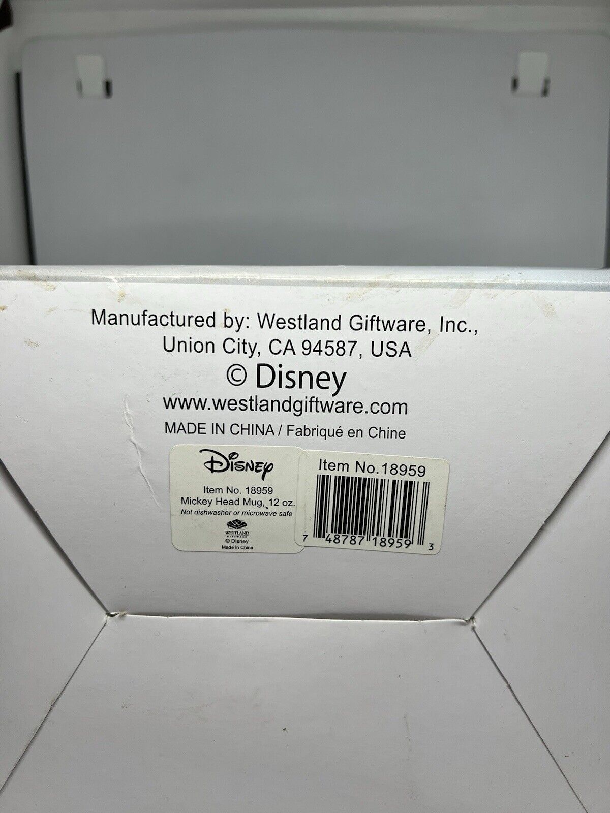 Disney Mickey Mouse Head Mug 3D Coffee With Original Box 12oz Westland 18959