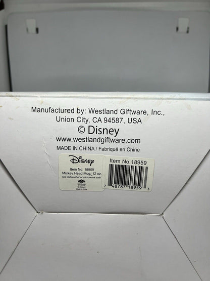 Disney Mickey Mouse Head Mug 3D Coffee With Original Box 12oz Westland 18959