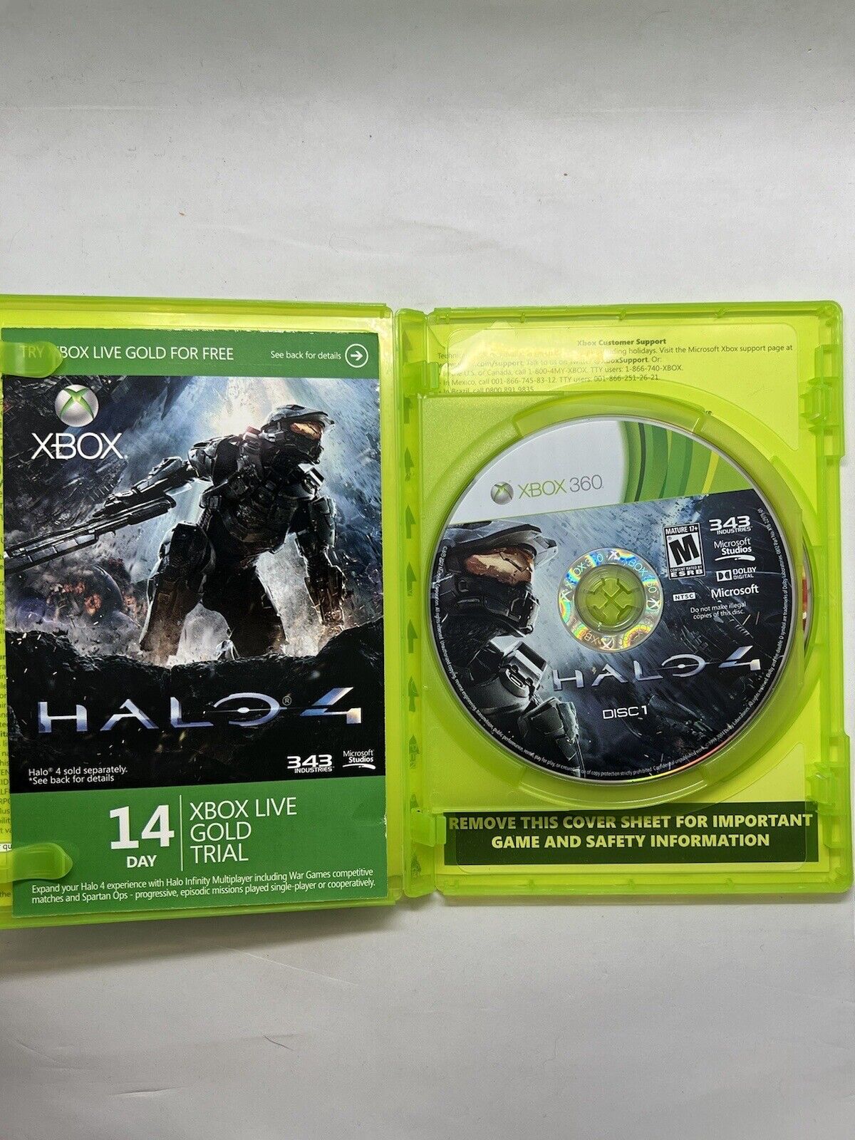 Halo 4 (Microsoft Xbox 360, 2012) Used. Multiplayer. Master Chief.