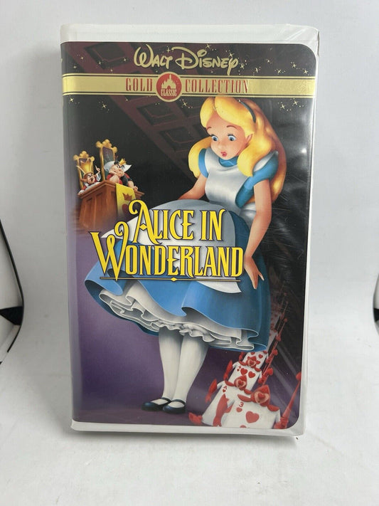 Disney's Alice in Wonderland VHS Gold Collection Clam Shell Case Retro Nostalgia