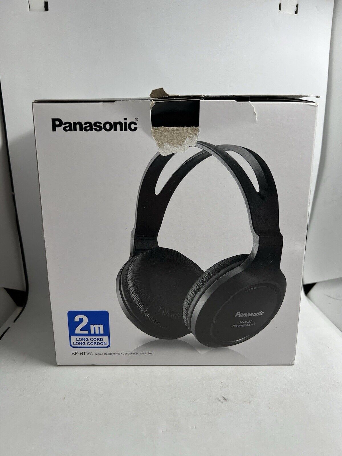 NEW Panasonic RP-HT161 Over the Ear Wired Headphones 2m Long Cord