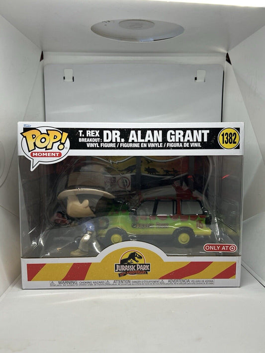 Funko Pop Moment Jurassic Park 1382 T. Rex Breakout Dr Alan Grant Target New