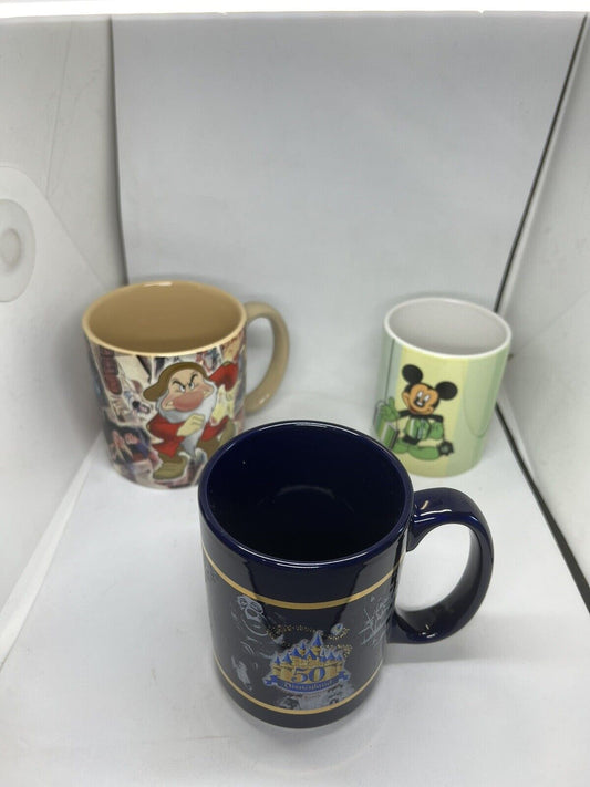 Lot Of 3 Disney Mugs. New With Tags. Disneyland Mug Angry Elf. Walt. Coffee Cup