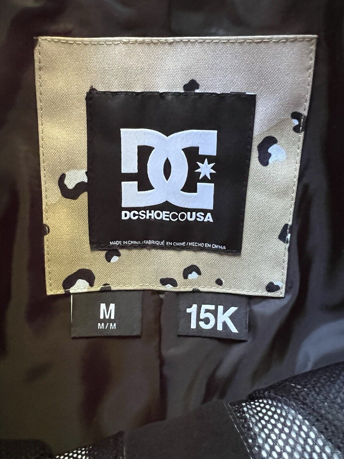 DC SHOES SNOWBOARD PANTS SPLIT CAMO 15k Waterproof Vents Brown Gray Winter Gear