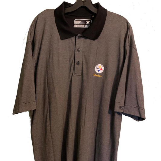 Steeler’s Mens Polo Short Sleeve Striped