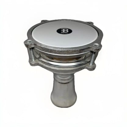 Meinl HE-100 Aluminum 5 1/3" Darbuka, Plain Hand Drum Silver Metal Lap Light