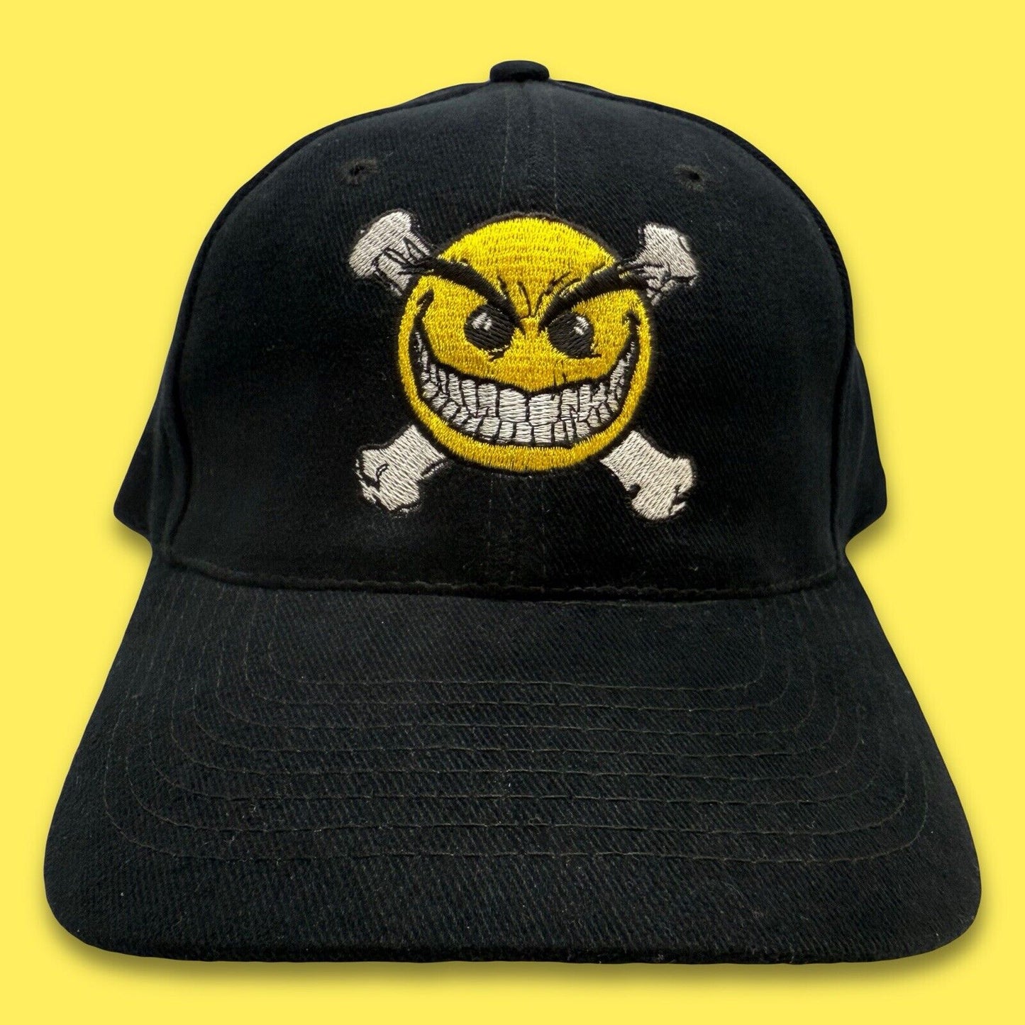 Vintage 90s Chaos Comics Evil Ernie Smiley Have A Psychotic Day Hat Cap Snapback