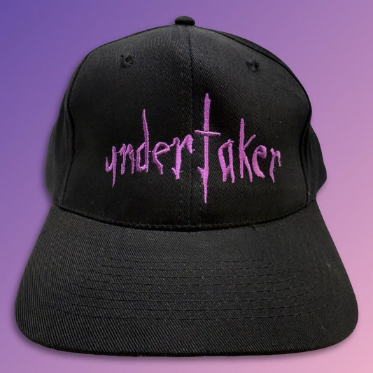 Vintage Undertaker Hat WWF Wrestling Rest In Peace Black KC Tag Snapback Cap