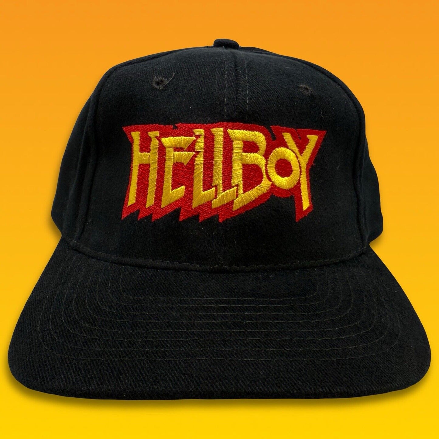 Vintage HELLBOY 2000 Promo Hat Strap Back Cap HTF Rare Y2K Nissin Comic Top Cow