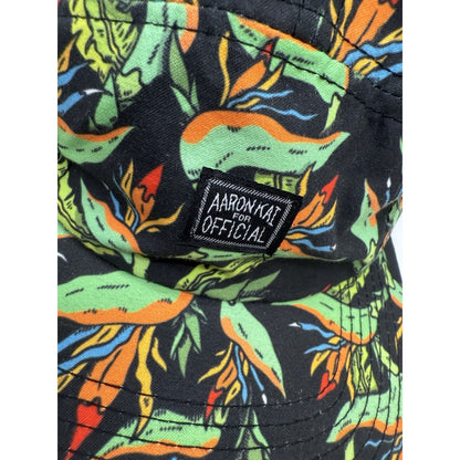 Aaron Kai For Official Accessory Bucket Hat Floral Bird Of Paradise