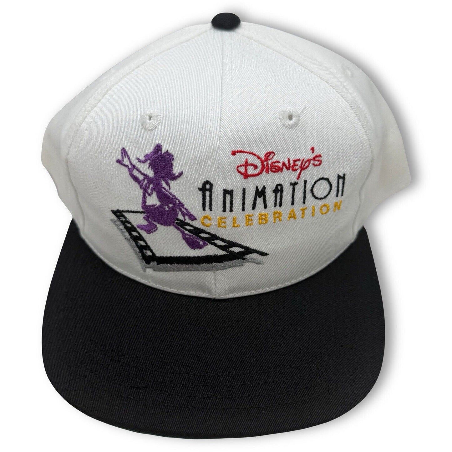 Disney Animation Celebration White Black Baseball Cap Hat Vtg. 1996 w/Tag READ