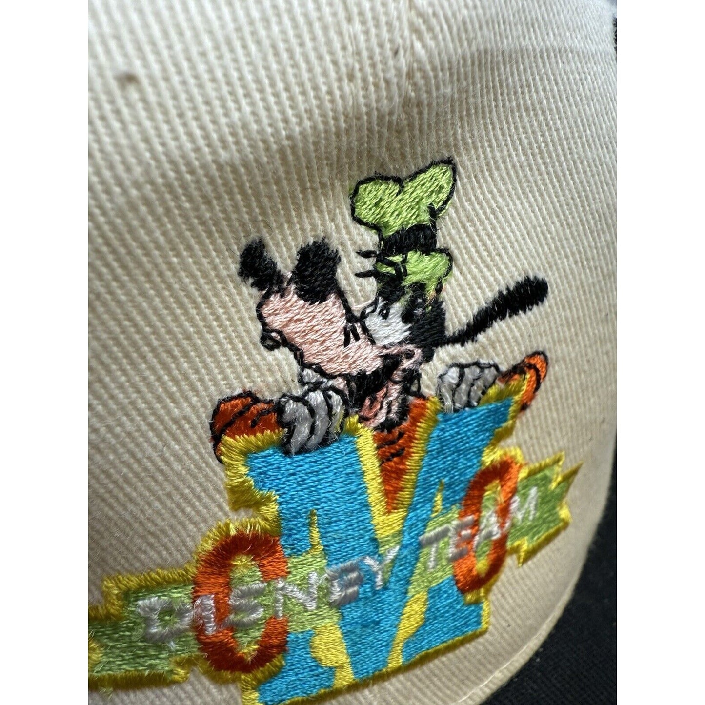 RARE Mickey Mouse CMO Authentic World Wide Disney Team Denim Cap Hat Cast Member