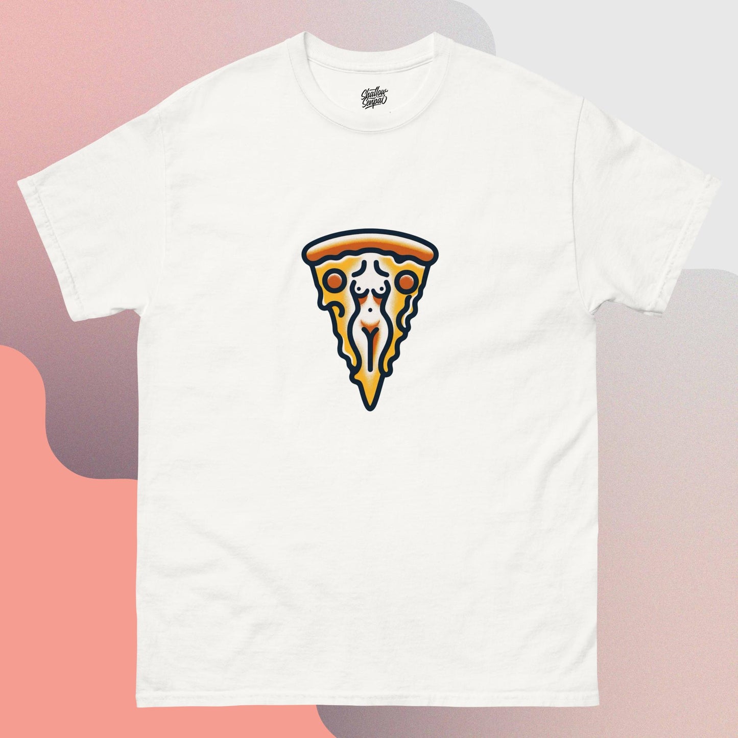 Pizza My Body Pin-Up Crewneck T-Shirt